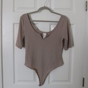 H&M Ribbed Thong Bodysuit